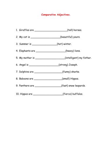 Comparative Adjectives