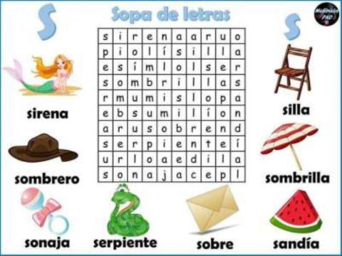 Sopa de letras  S