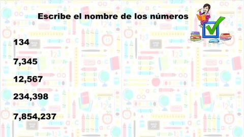 Escritura de numeros