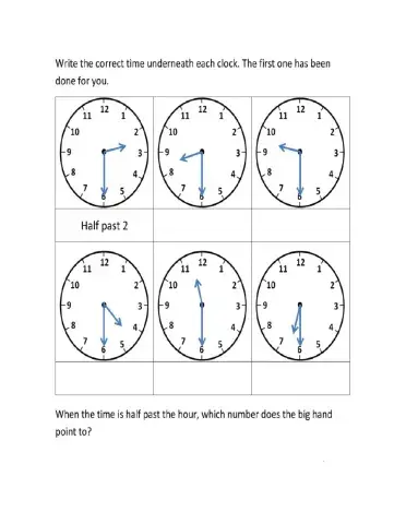 Half Past (Analogue time)