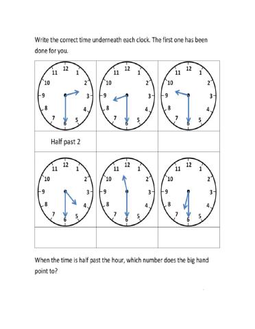 Half Past (Analogue time)