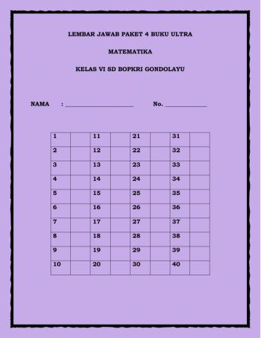 Paket 4 Matematika Ultra