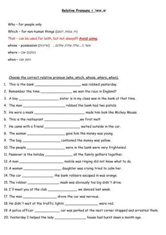 Relative Pronouns 2 Dina Shterengas