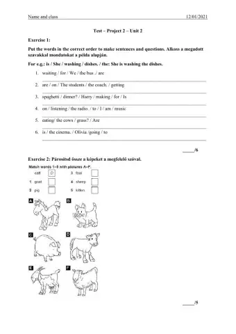Project 2 Unit 2 Test