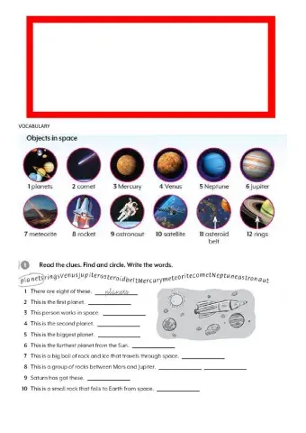Vocabulary Planets