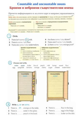 Countable and uncountable nouns: some, any, no, much, many, lots of