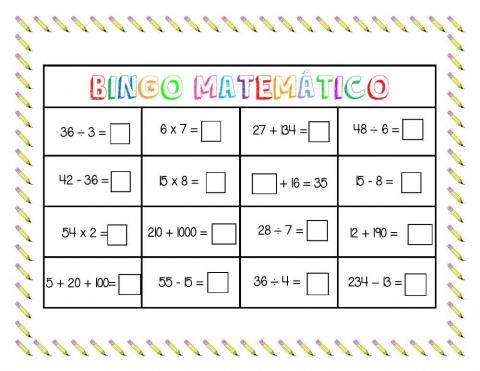 Bingo matemático