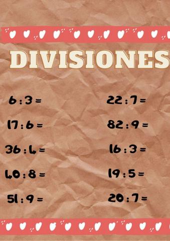 Divisiones entre una cifra