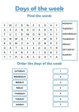 Days of the week