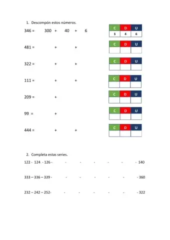Descomposición de números  y series (Paco)
