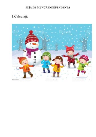 Fișă de muncă independentă