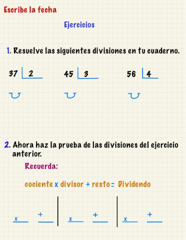 Practicar la división y operaciones