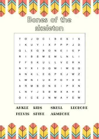 Bones wordsearch