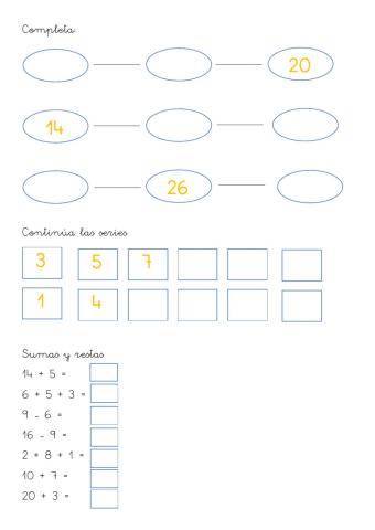 Numeración, sumas y restas