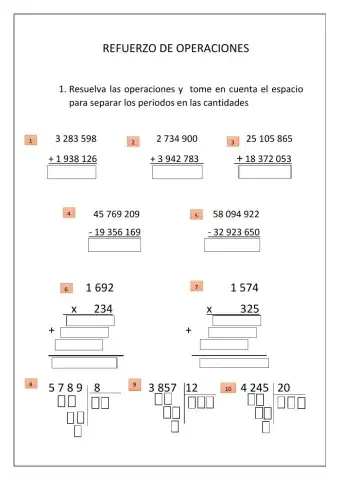 Operaciones matematicas