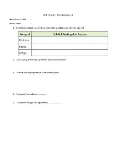 LKPD Tema 6 St 2 Pembelajaran 5,6