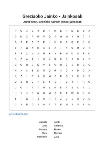 Greziako jainko-jainkosak