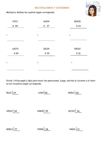 Multiplicaciones y divisiones