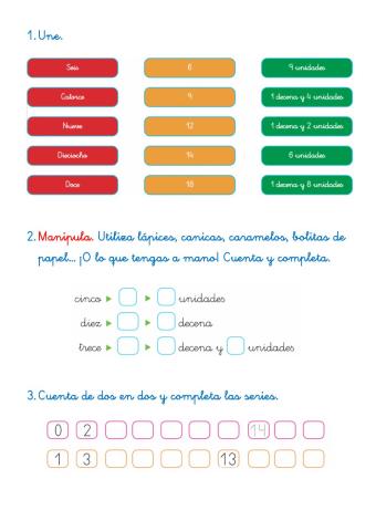 Números del 0 al 19 (segunda parte)