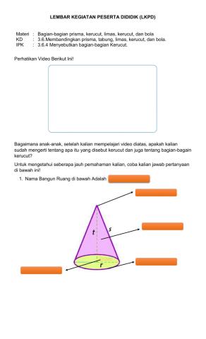 Bagian-Bagian Kerucut