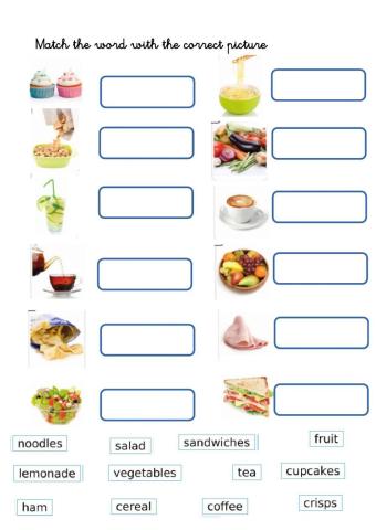 Repaso vocabulario comidas