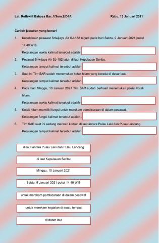 Latihan Reflektif Bahasa Bac.1