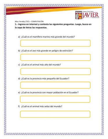 Busca información en internet