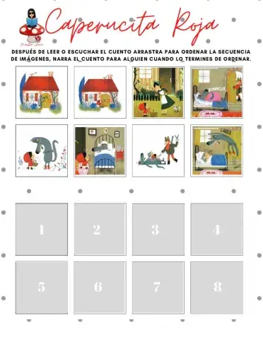 Ordena el cuento de Caperucita Roja