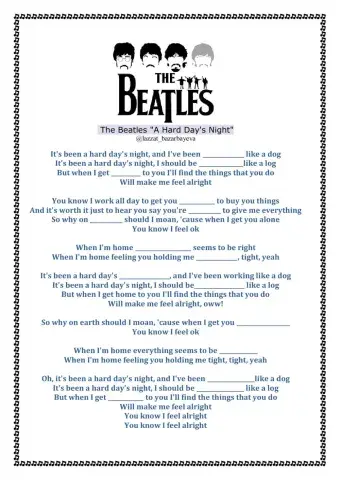 The Beatles  A hard day's night