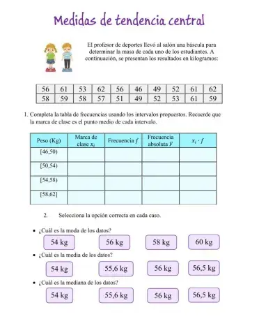 Medidas de tendencia central