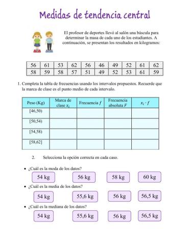 Medidas de tendencia central