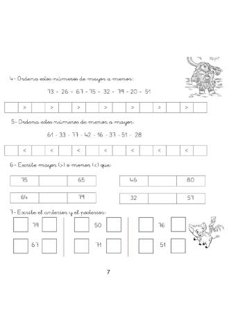 Numeración: Familia del 70