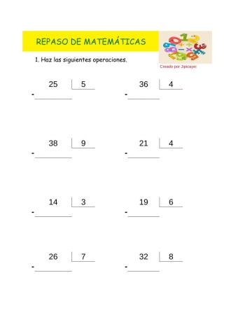 Divisiones por una cifra