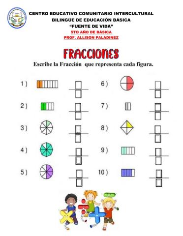 Fracciones y su representación gráfica