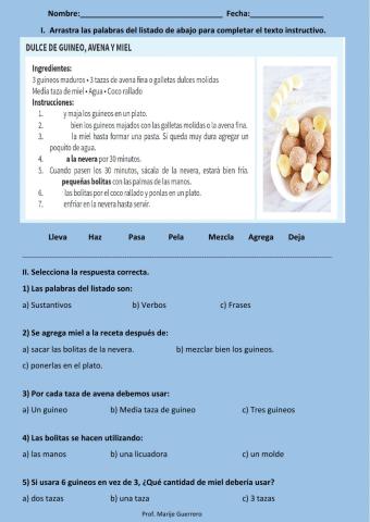 Receta Dulce de Guineo