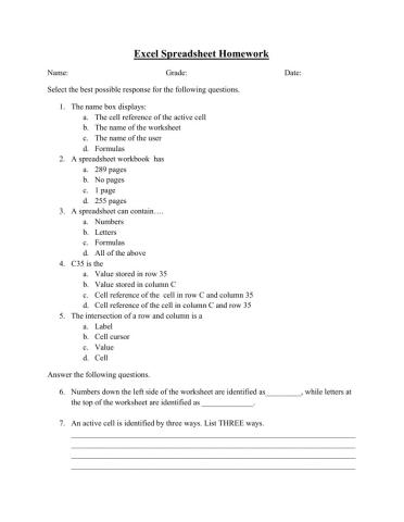 Introduction to Excel