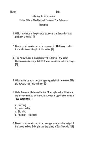 Listening Yellow Elder