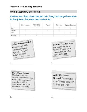 Job Ads, Skills Match