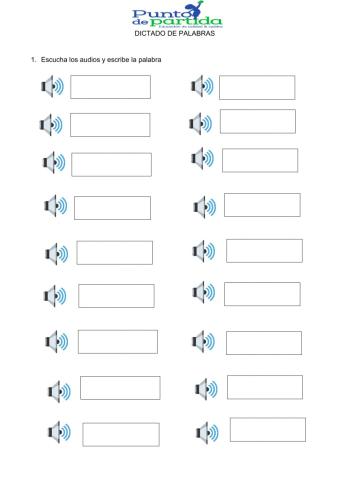 Escritura correcta de palabras