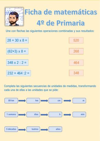 Ficha de matemáticas