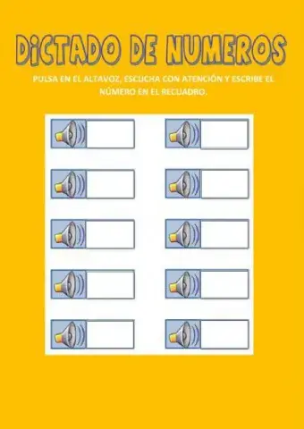 Dictado de números 0 - 399