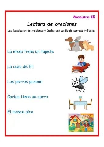 Lectura de oraciones