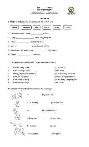 Have got- present progressive