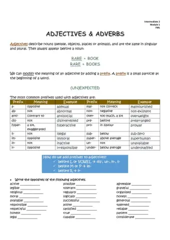 Adjective prefixes