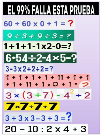 Jerarquía de operaciones.