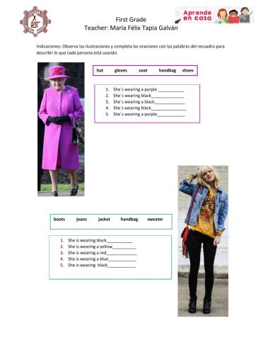 Describing what people are wearing