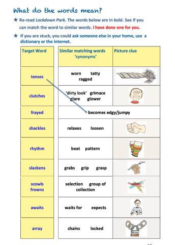 Match the word with its meaning