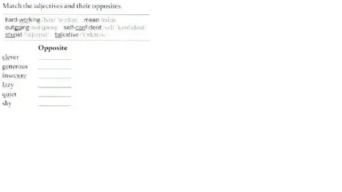 English file intermediate family adjectives