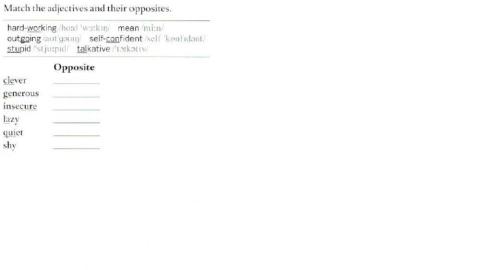 English file intermediate family adjectives