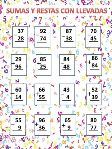 Sumas y restas con llevadas